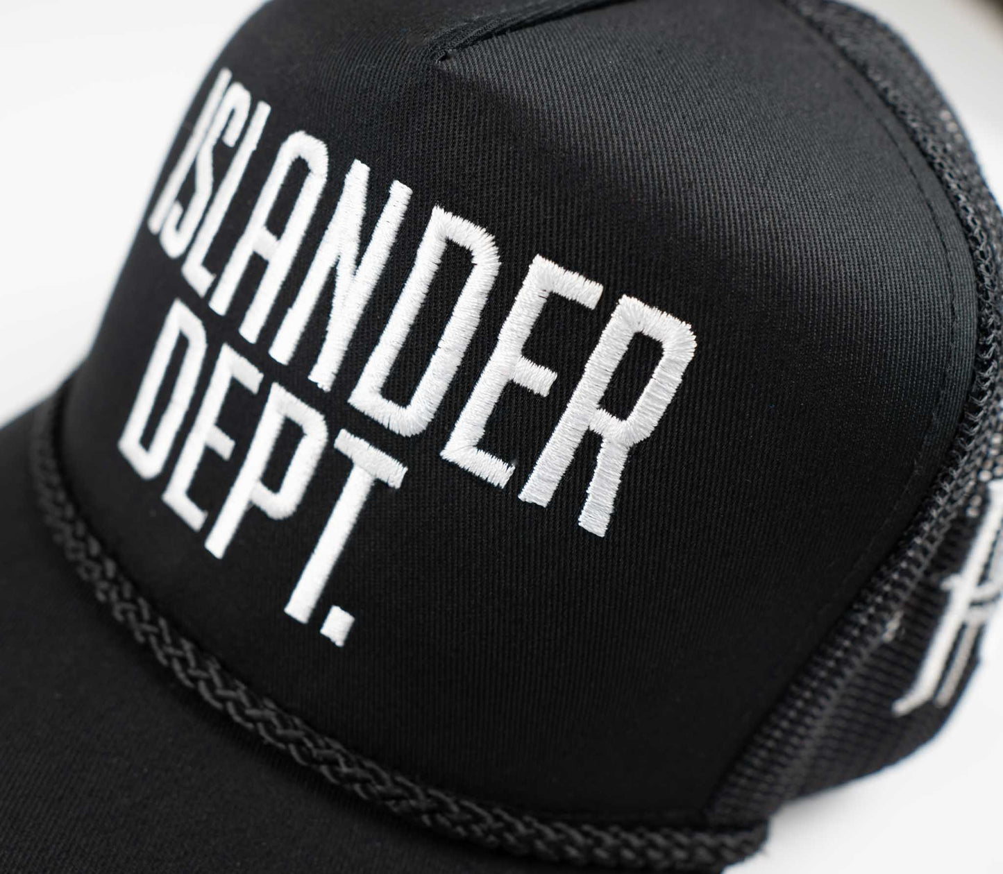 ISLANDER DEPT.  TRUCKER HAT - BLACK